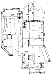 Floorplan of apartment.